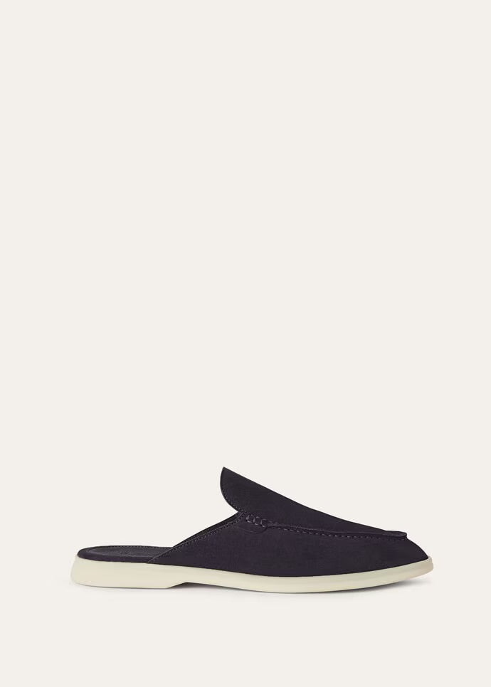 Navy Blue Babouche Walk Loafers
