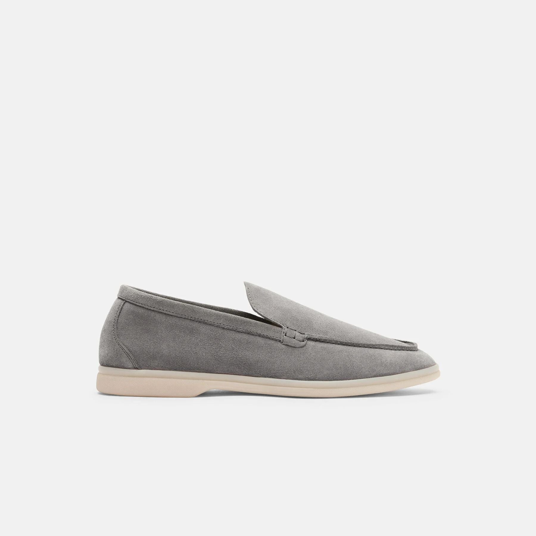 Grey Suede Ludovico Loafers