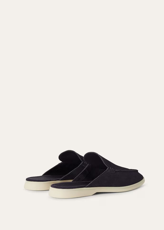 Navy Blue Babouche Walk Loafers