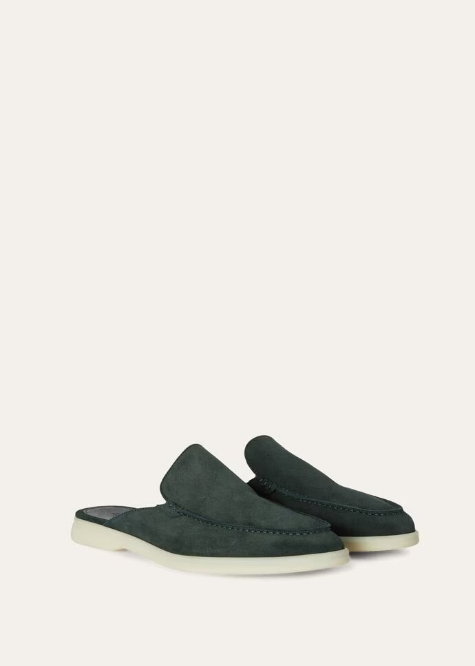 Dark Green Babouche Walk Loafers