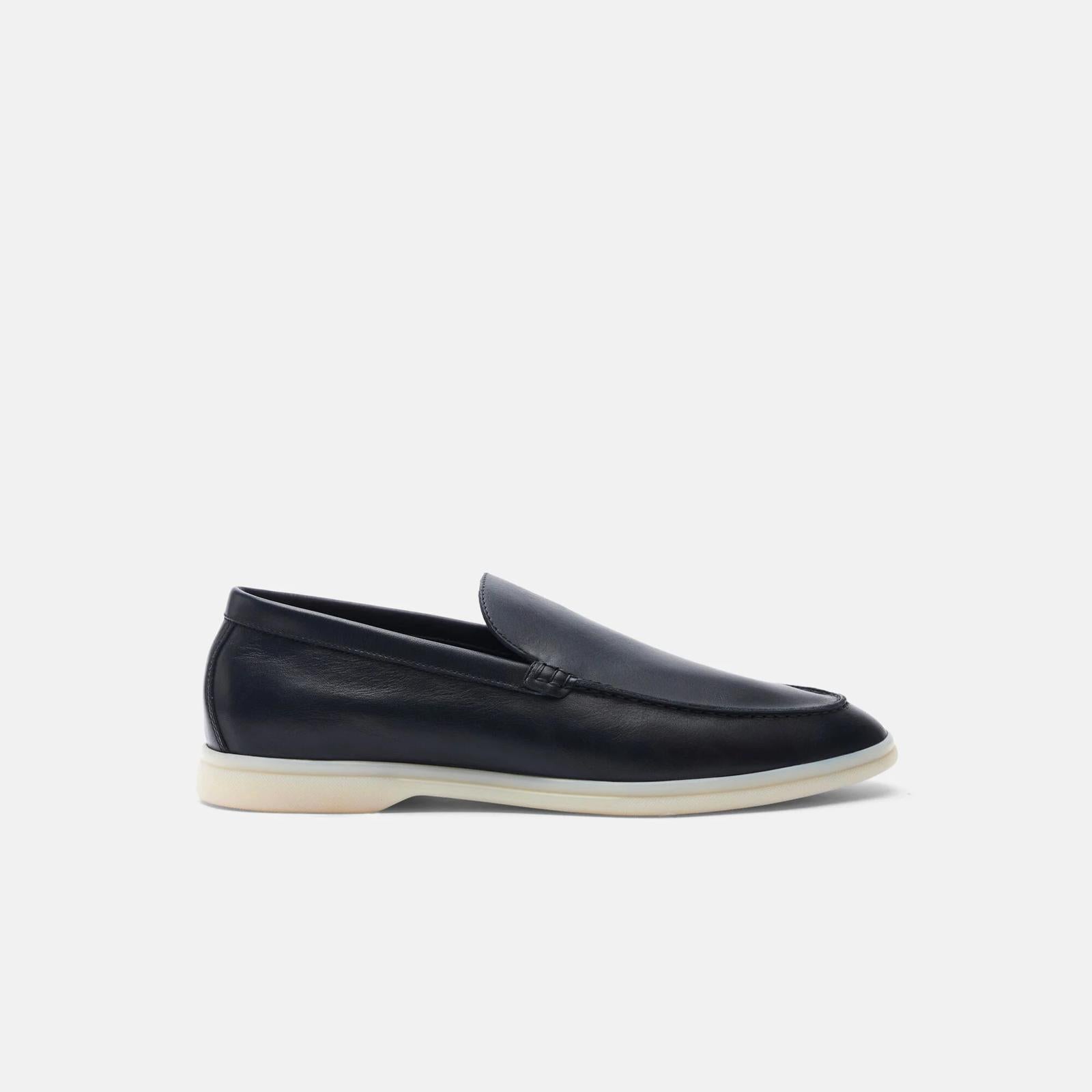 Blue Calf Leather Ludovico Loafers