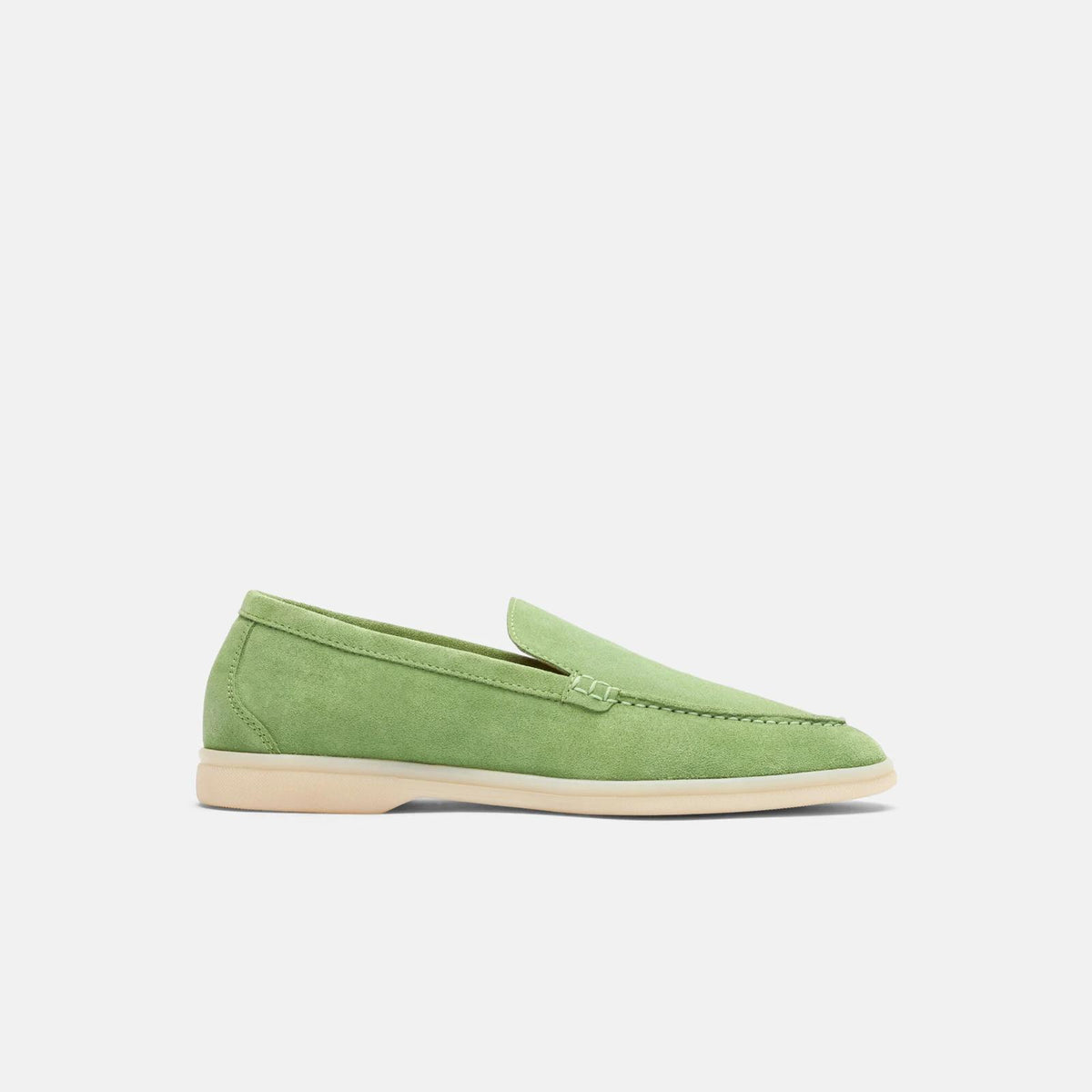 Light Green Suede Ludovico Loafers
