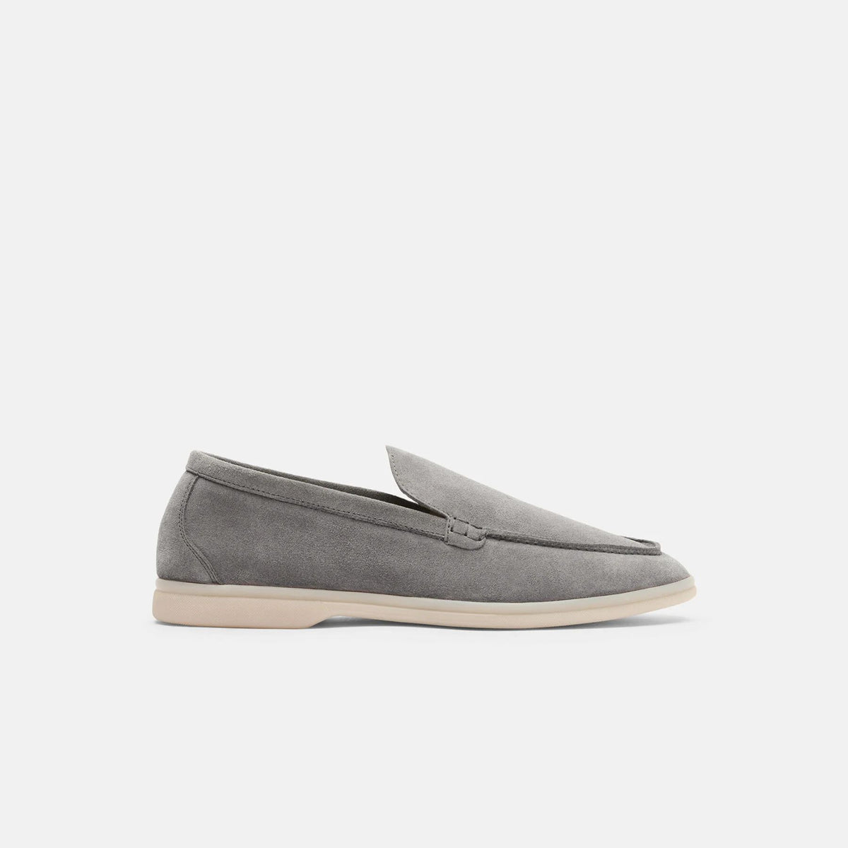Grey Suede Ludovico Loafers