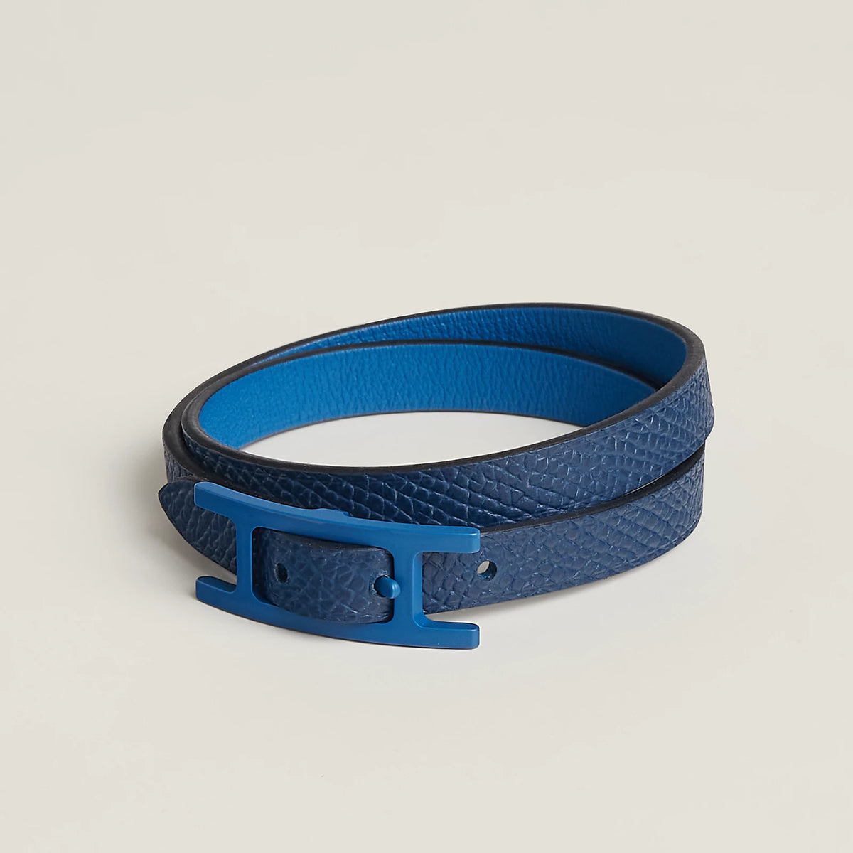 Bleu De France / Navy Behapi Double Tour So Blue bracelet