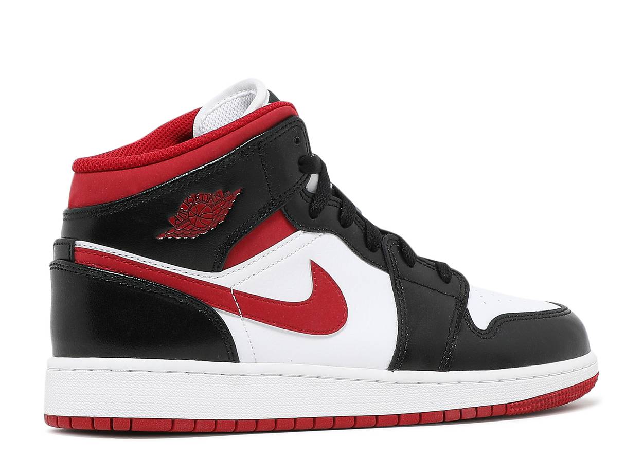 Jordan 1 Mid Gym Red Black White