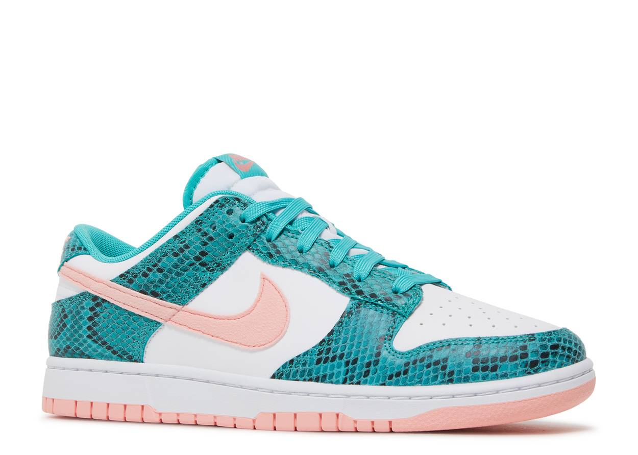 Nike Dunk Low Snakeskin Washed Teal Bleached Coral