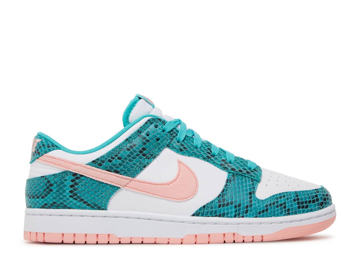 Nike Dunk Low Snakeskin Washed Teal Bleached Coral