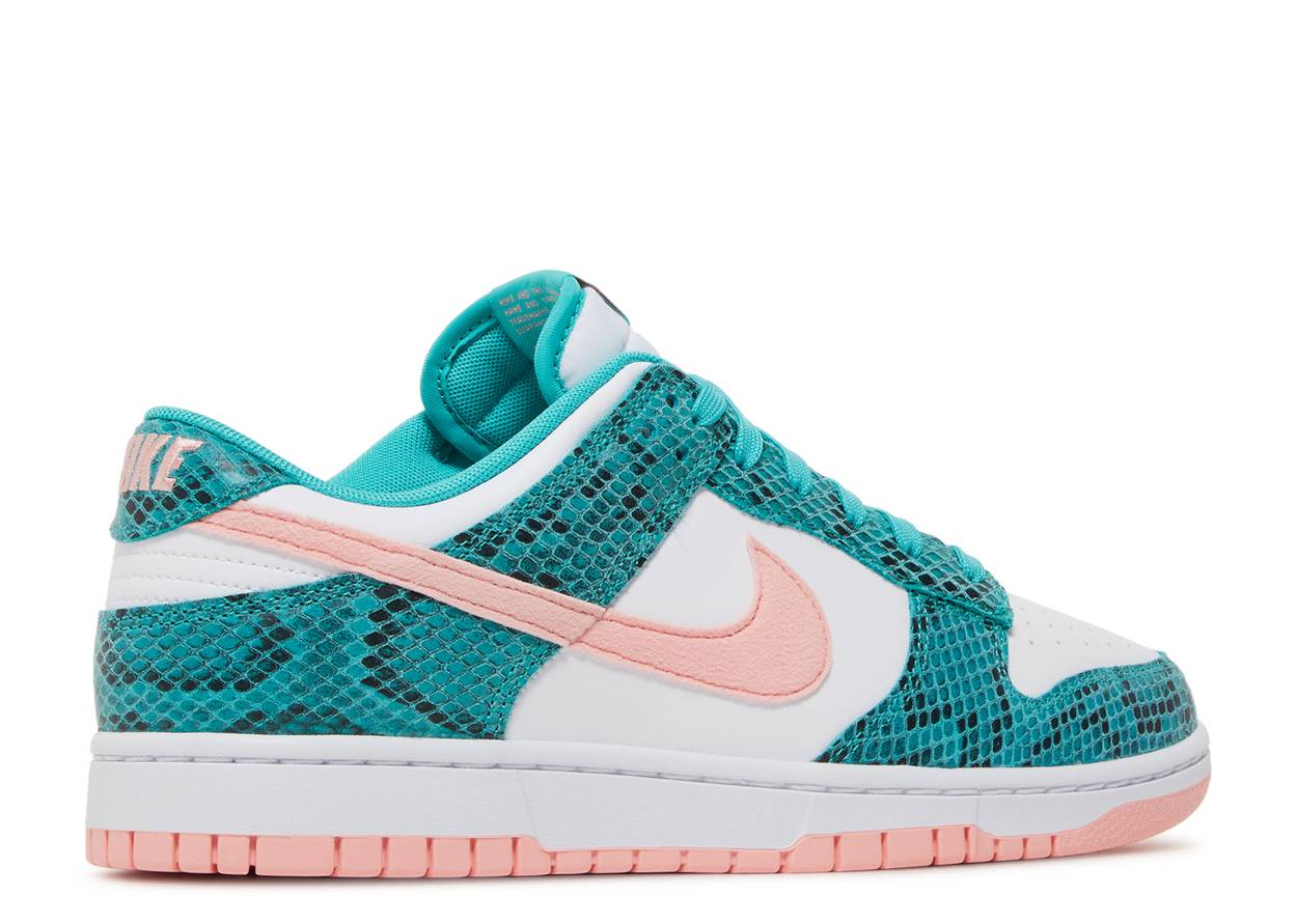 Nike Dunk Low Snakeskin Washed Teal Bleached Coral