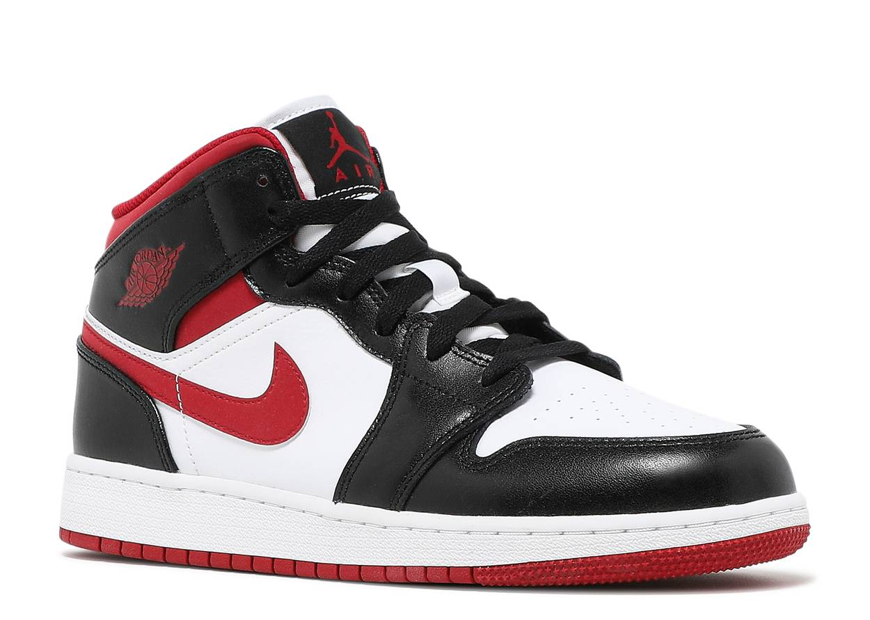 Jordan 1 Mid Gym Red Black White